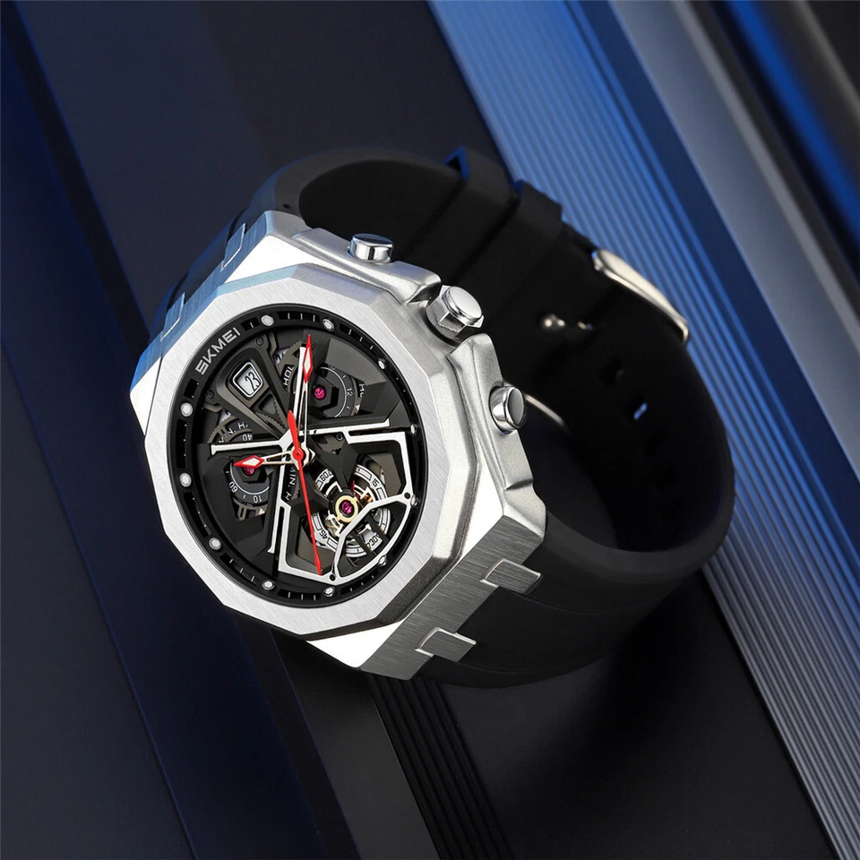 SKMEI мужчин часы роскошь военные наручные часы черный силиконовый кварц бизнес часы - Изображение 2 из 4