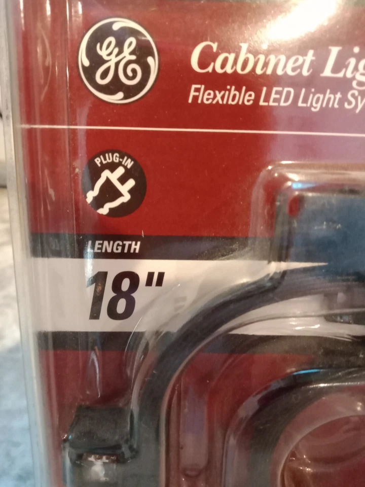 GE Cabinet Flexible LED Light System 18" Length, Plug-In, 6' Cord, Easy Install - Image 4 of 4
