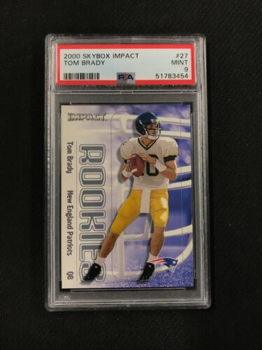 PSA 9 2000 Skybox Impact #27 Tom Brady Rookie New England Patriots No Reserve - Picture 1 of 2