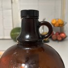 Vintage One Gallon Amber Glass Jug ~ Vintage Glass AMERICANA ART Antique Old — photo 7