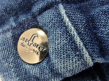 Vintage Seafarer Dungarees Denim Jeans 31x22.5 Navy Nautical Altered Cropped