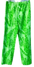Rare Vintage "The Lilly" Lilly Pulitzer Bright Green Giraffe Pants Sz 10 Medium