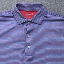 Johnnie-O Polo Shirt Men's Medium Purple Golf Performance Lightweight Stretch