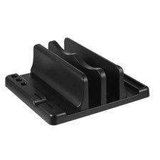 Vertical Laptop Stand Adjustable Dock Double Desktop Holder 6.29x5.90x2.36 In