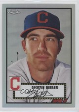 2021 Topps Chrome Platinum Anniversary Refractor Shane Bieber #190 5l1