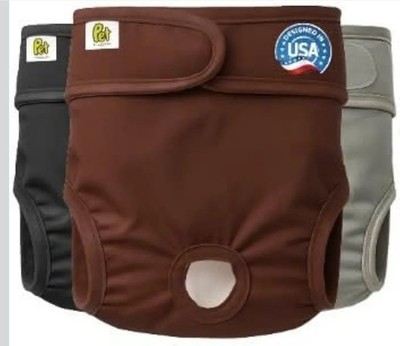 3 Pack Reusable Washable Dog Diapers, Highly Absorbent, Reusable (Small)
