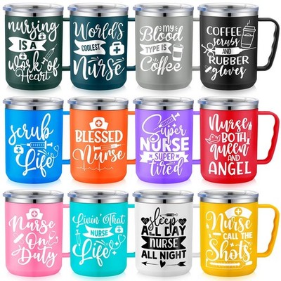 Ziliny 17 oz Stainless Steel Coffee Mug Tumbler with Handle - Chic