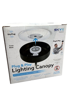 SkyPlug 5'' Hardwired Matte Black Plug and Play Lighting Canopy - Carina 5524-MB