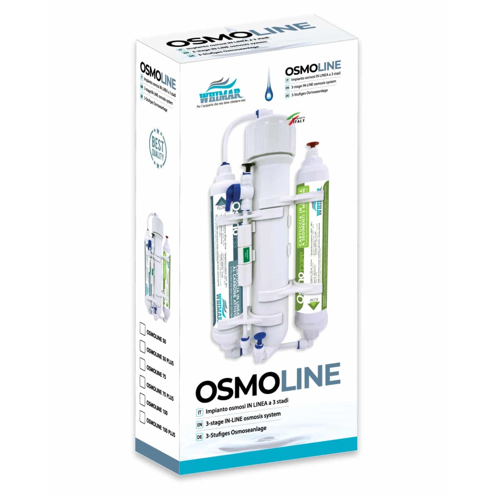 Whimar Osmoline 50 Impianto Osmosi Inversa Acquario 3 Stadi 190 L/G