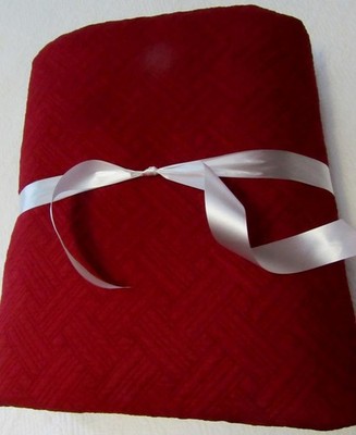 Vintage Ralph Lauren Chaps CRIMSON RED King Coverlet QUILT Brompton Hall READ