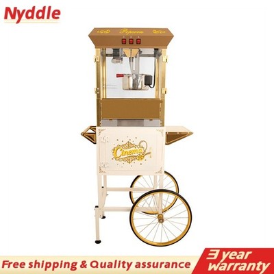 16Oz Commercial Popcorn Machine With Cart and 16 Oz Kettle & 3-Switch Control