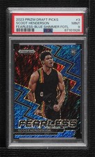 2023 Prizm Draft Picks FOTL Blue Shimmer 2/19 Scoot Henderson #3 PSA 9 MINT 0x3f