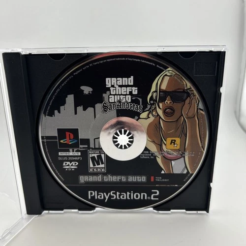 Grand Theft Auto: San Andreas (Sony PlayStation 2, 2004) Tested Disc Only