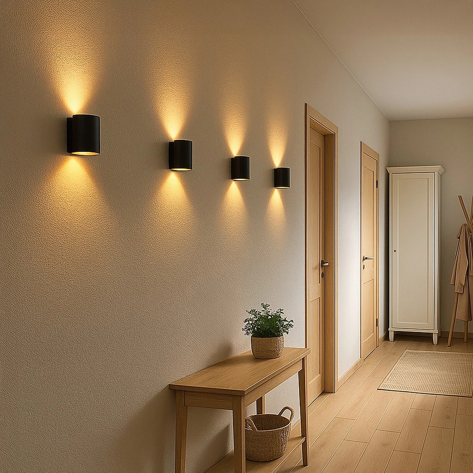 2x TUANI Wandleuchte innen schwarz gold Up Down für G9 Leuchtmittel Wandlampe  - Bild 4 von 4