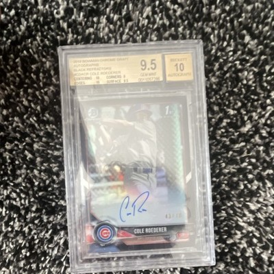 Topps 2018 Bowman Draft Cole Roederer CDA-CR Black Refractor RC Auto /75 BGS