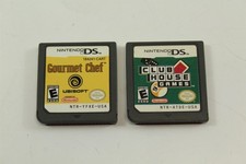 Vintage Nintendo DS Lot of 2 Gourmet Chef & Club House Games Rated E