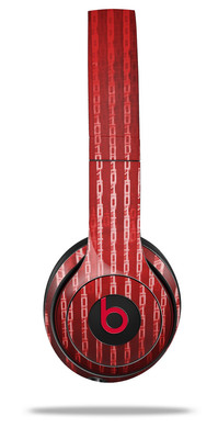 Skin Wrap for Beats Solo Wireless 2 3 4 Binary Rain Red SKIN ONLY