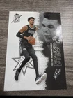 Victor Wembanyama Topps Signatures Spurs Black & White