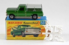 Matchbox Superfast n.º 50A Kennel Truck d'verde metálico completo excelente en caja "H"