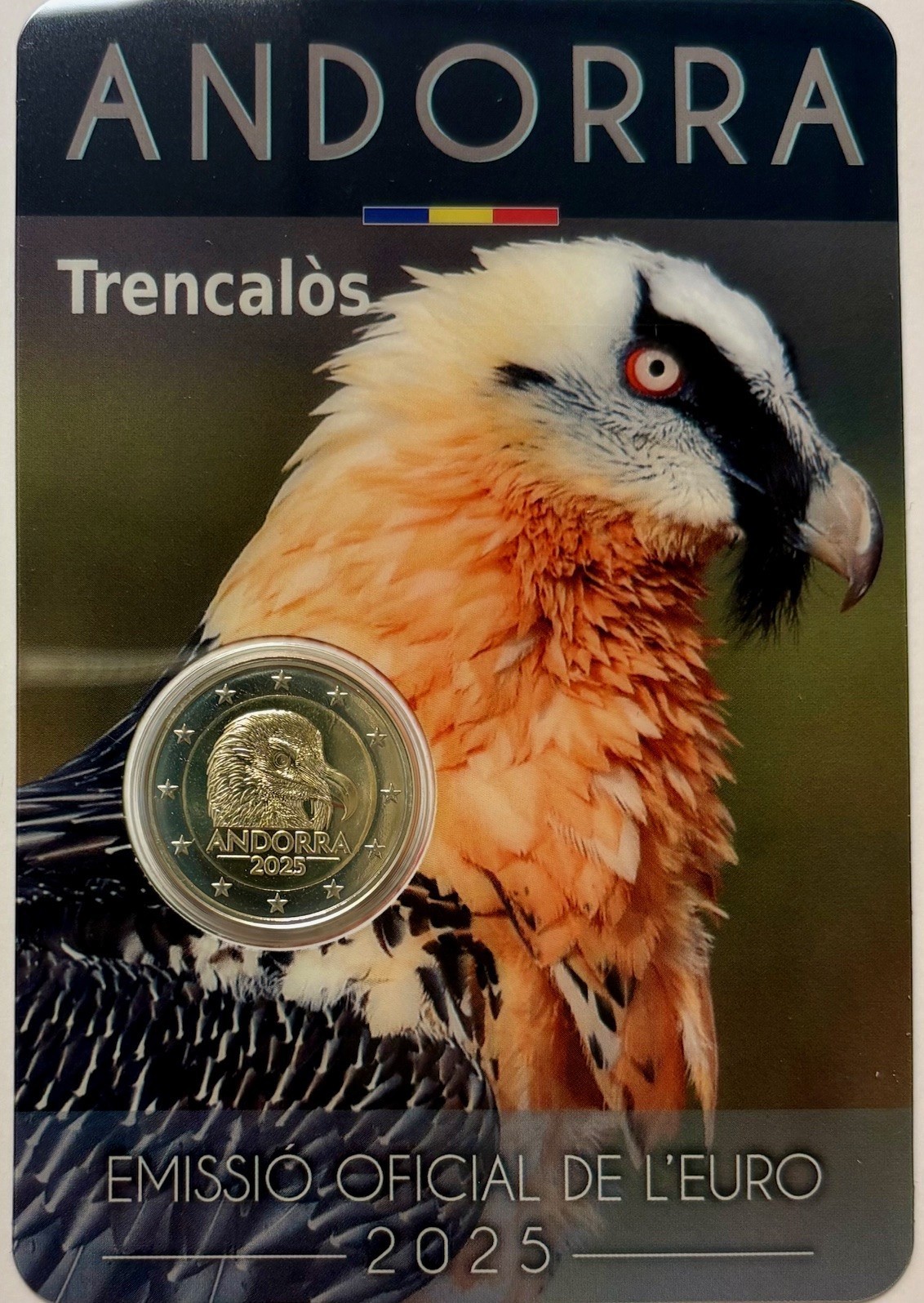 2 Euros Andorre 2025 B.U. - Le Gypaète Barbu