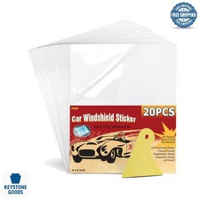 20 Pcs Clear Static Cling Car Inspection Stickers For Windows 20 Pcs Clear Static Cling Car Inspection Stickers For Windows
