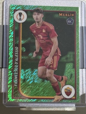 2023-24 Topps Merlin Francesco D'Alessio RC Green #/399 Roma Midfielder (AAG)
