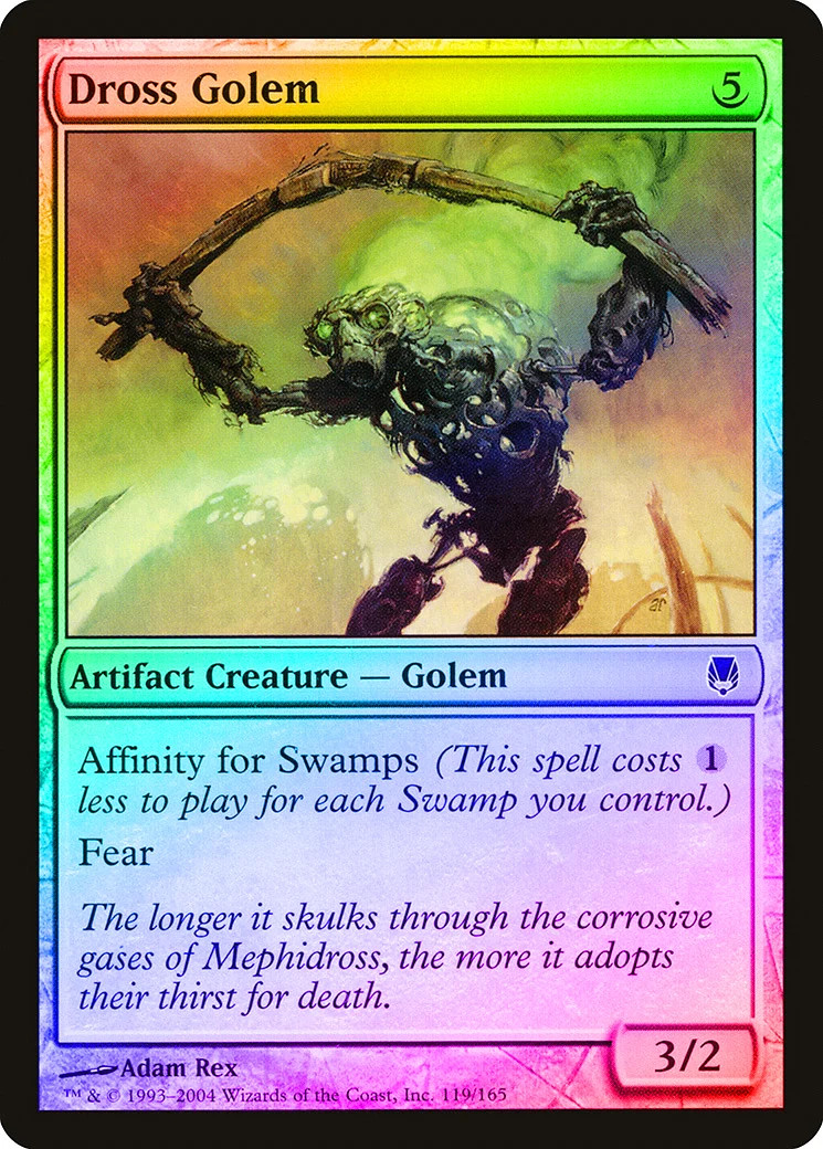Dross Golem FOIL Darksteel NM Artifact Common MAGIC GATHERING CARD ABUGames