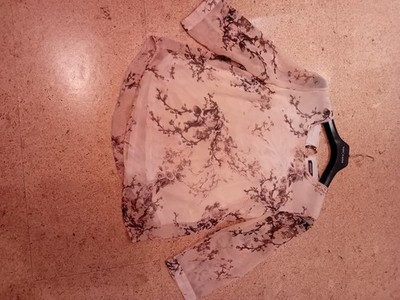 Damenbluse GrL, neu,Dreiviertel Arm, Lachs Gemustert Top Zustand