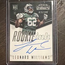 2015 Panini Contenders Rookie Ink Rps Leonard Williams On card auto /199 Jets. rookie card picture