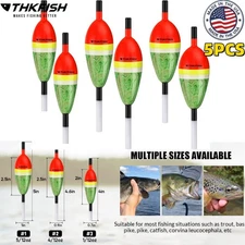 5PCS Fishing Float Slip Bobber Wood Fishing Stick Slip Balsa Bobber for Crappie