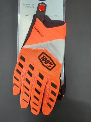 100% AIRMATIC FLO ORANGE/BLK/WHITE GLOVES