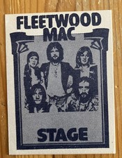 RARO PASE/BOLETO "ESCENARIO" CONCIERTO FLEETWOOD MAC AÑOS 70/1980-STEVIE NICKS