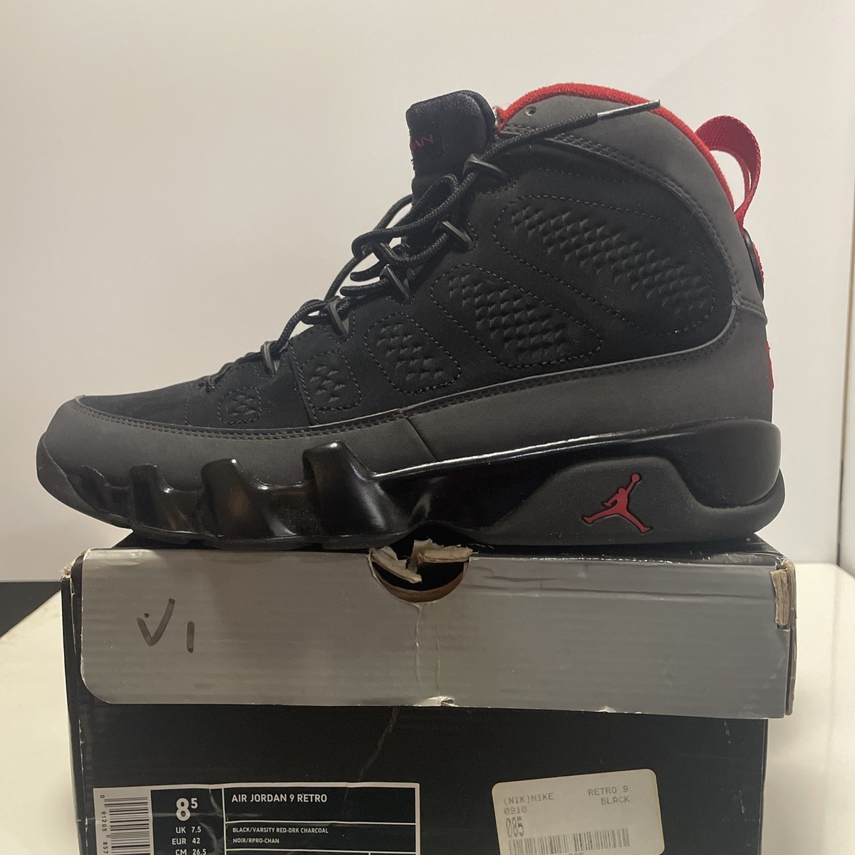 Size 8.5 - Air Jordan 9 Retro 2010 Charcoal for sale online Size 8.5 - Air Jordan 9 Retro 2010 Charcoal for sale online
