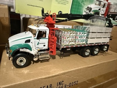 First Gear 1/34 Diecast Lafarge Mack Granite Truck w/ Material Handler 19-3351