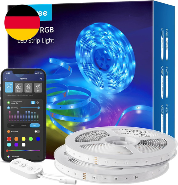 Govee Wifi Led Strip 10M, Smart Rgb Led Streifen 2X5M, App-Steuerung, Farbwechse-image
