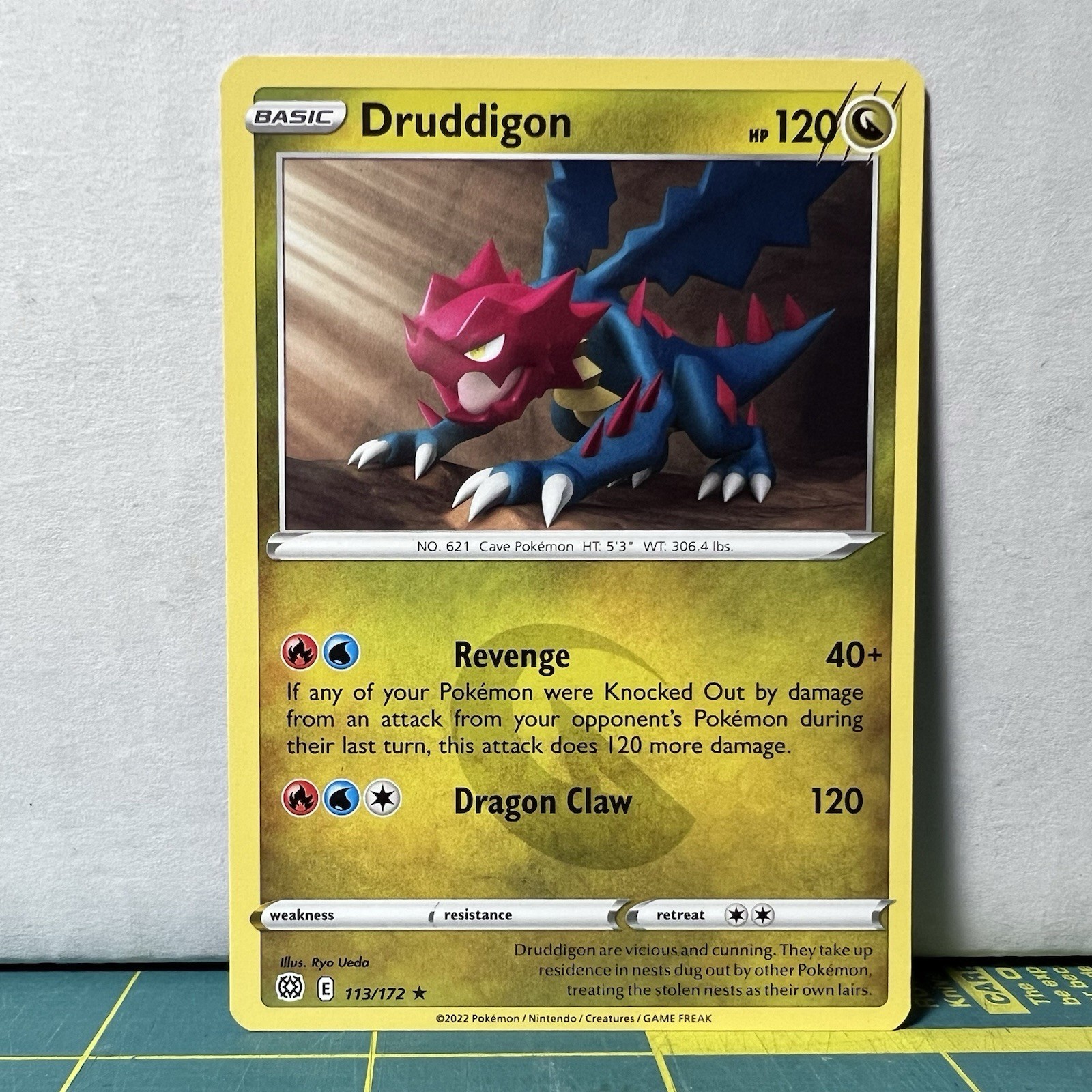 Druddigon 113/172 Non Holo Brilliant Stars Pokemon Card