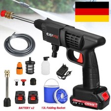 200Bar Akku Hochdruckreiniger + 2 Akkus Auto Mobiler Druckreiniger Spritzpistole