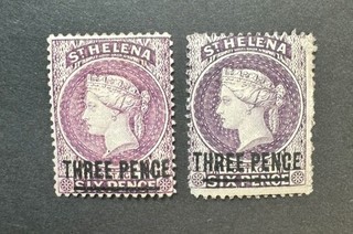 Saint Helena QV SG41/42 3d Purple Both Shades MINT