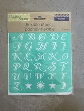 Crafter's Square Flexible Stencil Lettering Letters Brand New Sealed