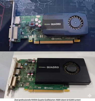 NVIDIA Quadro Workstation-Grafikkarten (K2200 & K600)