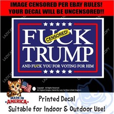 F Trump And You For Voting Decal Sticker Anti MAGA Political Democrat Protest US