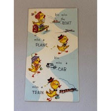 Vintage Silly Goose Get Well Soon Greeting Card GW 15-690-19 Made in USA Duck