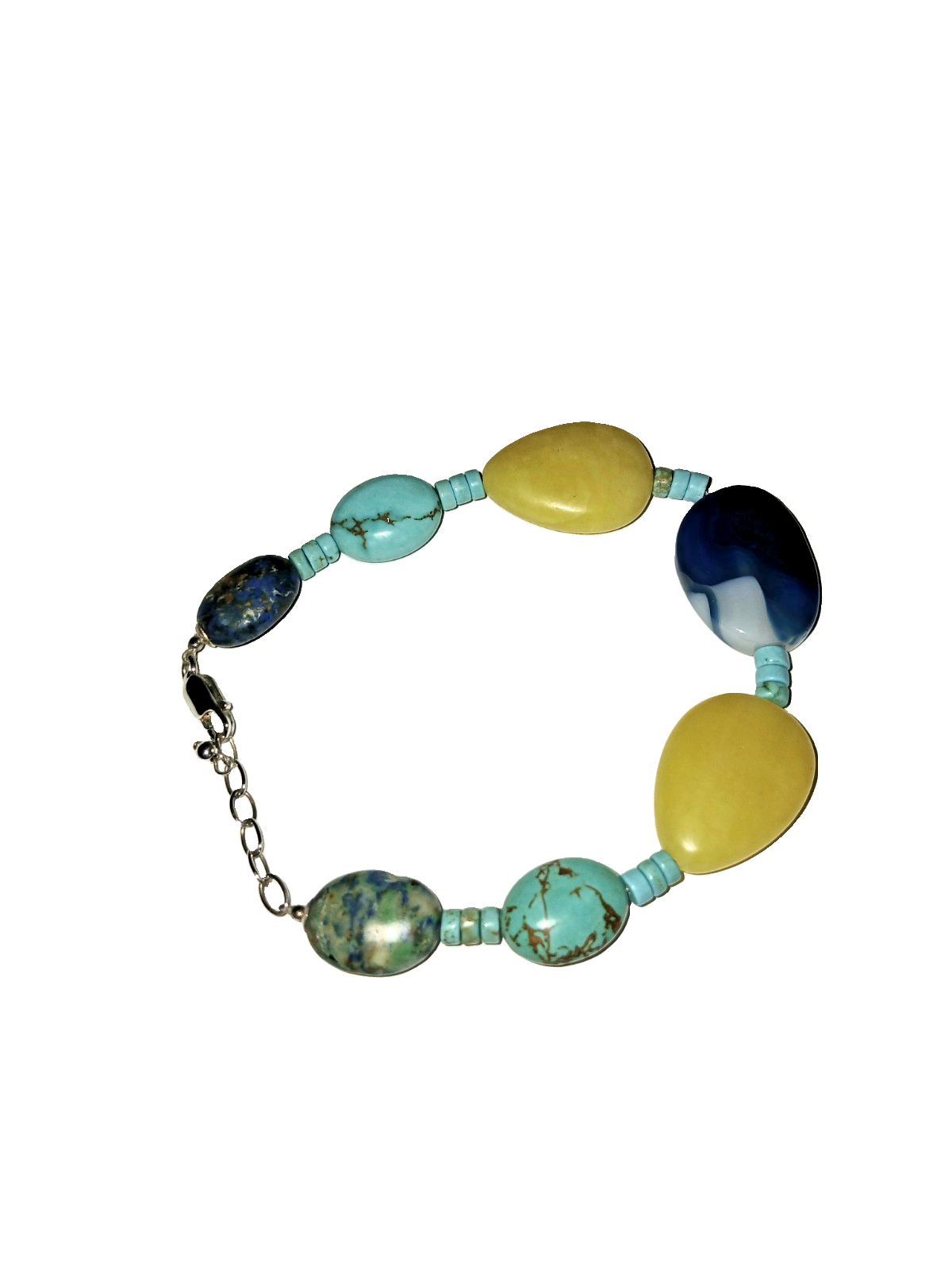 Stone Yellow Color MULTIPLE STONE BRACELET IN BLUE AND YELLOW COLORS | eBay