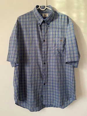 Chemise Lacoste Carreaux Bleu & Jaune Taille XL - Photo 1/3