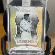 EDDIE COLLINS 2024 Panini Flawless ENCASED Canary DIAMOND LEGENDS SN# 7/10 No.67