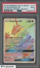2018 Pokemon Sun & Moon Celestial Storm Secret #177 FA Rayquaza GX PSA 9