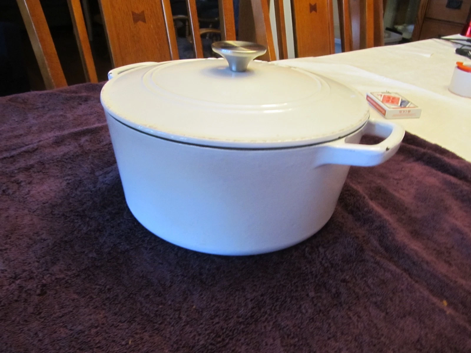 Cuisinart Dutch Oven Creamy White 5 Quart 4.8L Cast Iron Enamel Excellent Cond
Opens in a new window
