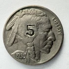 1936 Buffalo Nickel Counter Stamp "5" on Obverse