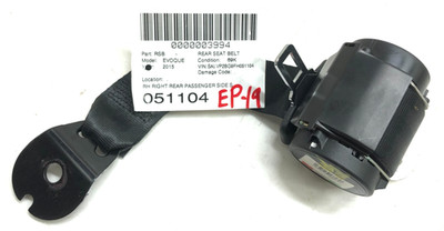 2012-2019 RANGE ROVER EVOQUE RIGHT PASS REAR SEAT BELT SEATBELT RETRACTOR OEM.
