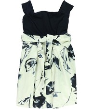 Ralph Lauren Womens Mixed Media Fit & Flare Dress, cclnmlt, 16